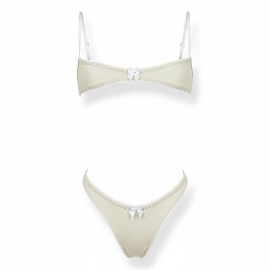 Nanokini Lingerie Set | Light Grey - GrlFriday Shop