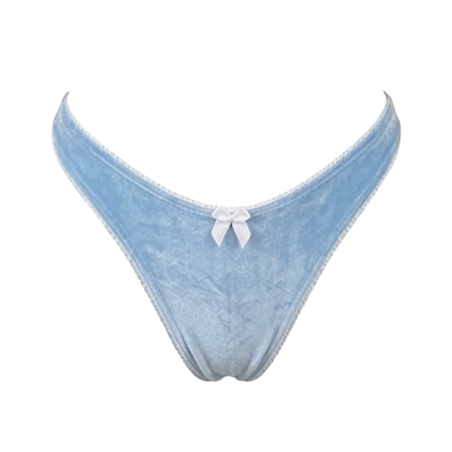 Nanokini Lingerie Set - Pastel Blue Juicy Couture Velour - GrlFriday Shop