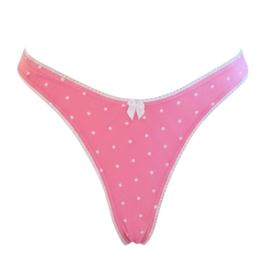 Nanokini Lingerie Set - Pink + White Polka Dot - GrlFriday Shop