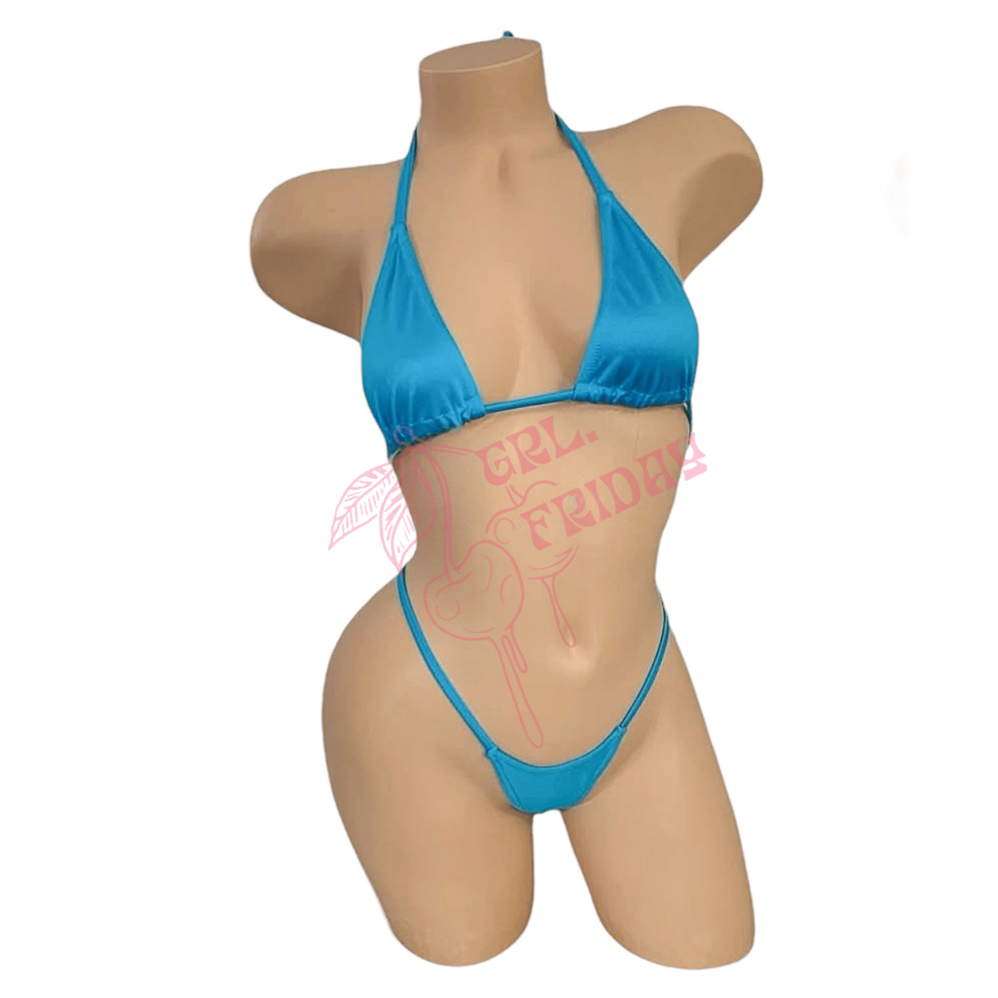Ocean Blue G String Thong Mini Tri - Kini Set - GrlFriday Shop