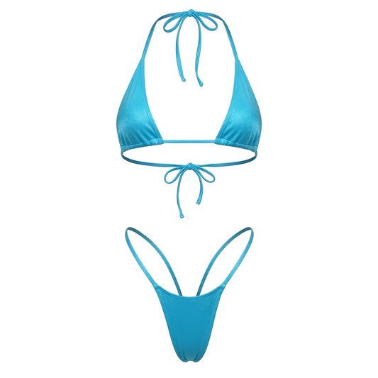 Ocean Blue G String Thong Mini Tri - Kini Set - GrlFriday Shop
