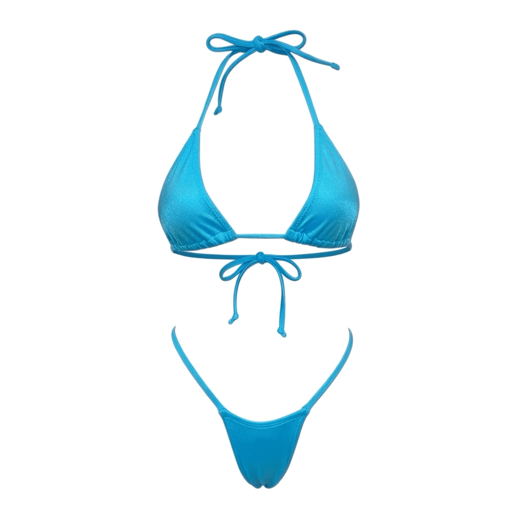 Ocean Blue G String Thong Mini Tri - Kini Set - GrlFriday Shop