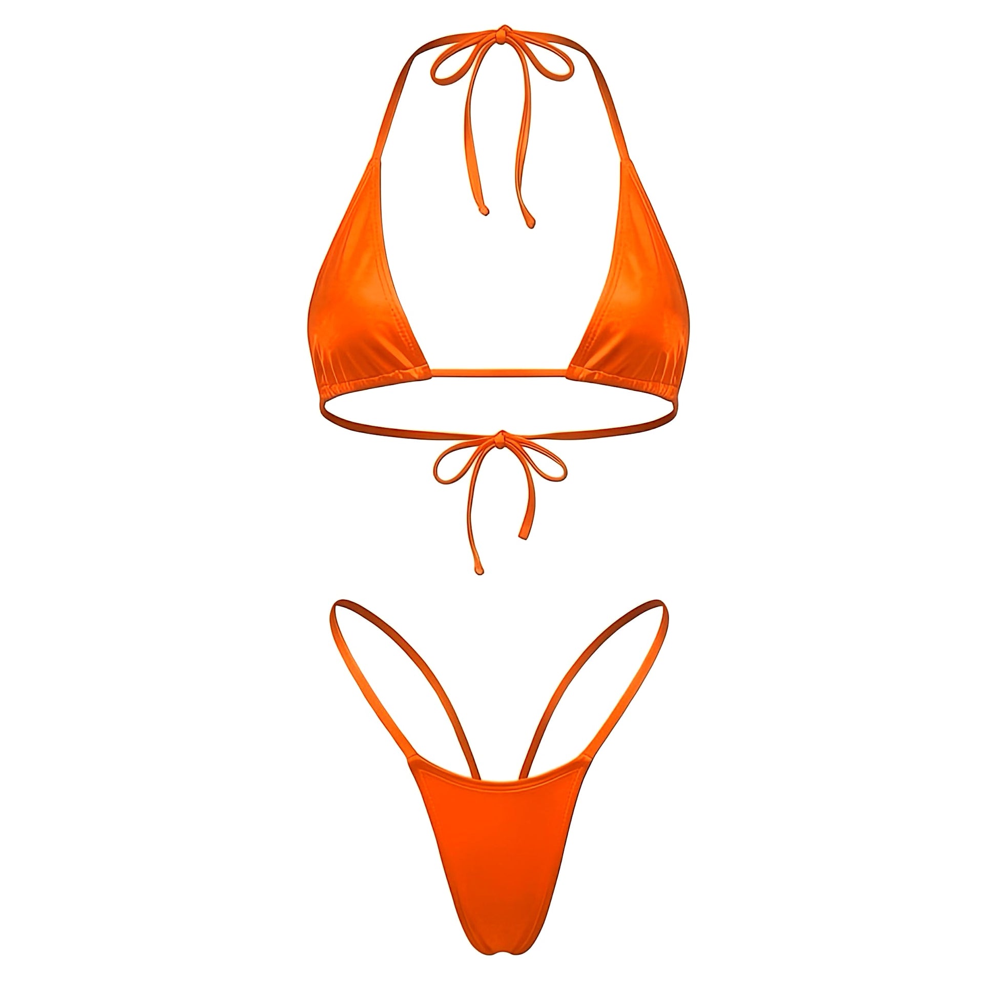 Orange G String Thong Mini Tri - Kini Set - GrlFriday Shop