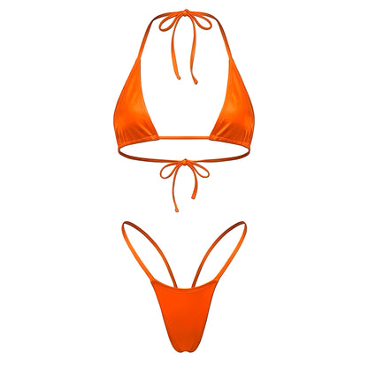 Orange G String Thong Mini Tri - Kini Set - GrlFriday Shop