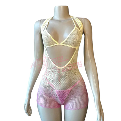 Pastel Ombré Rhinestoned Romper Set - GrlFriday Shop