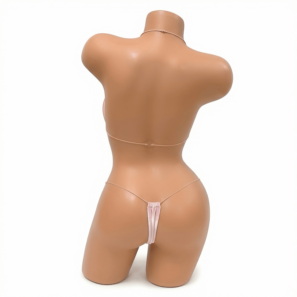 Pastel Pink Velvet Microkini Set - GrlFriday Shop