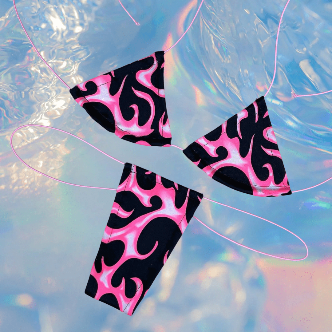 Pink Flame Microkini Set - GrlFriday Shop
