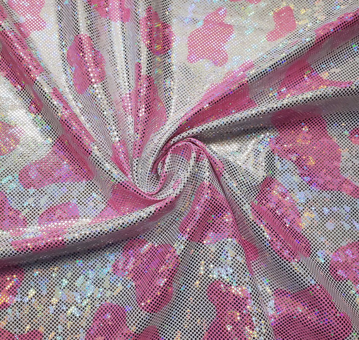 Pink + White Holographic Cow Print Microkini Set - GrlFriday Shop