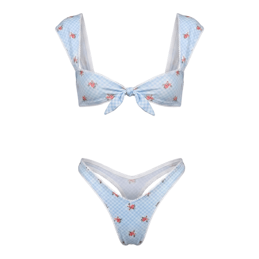 Princess Nanokini Set - Blue + White Gingham - GrlFriday Shop