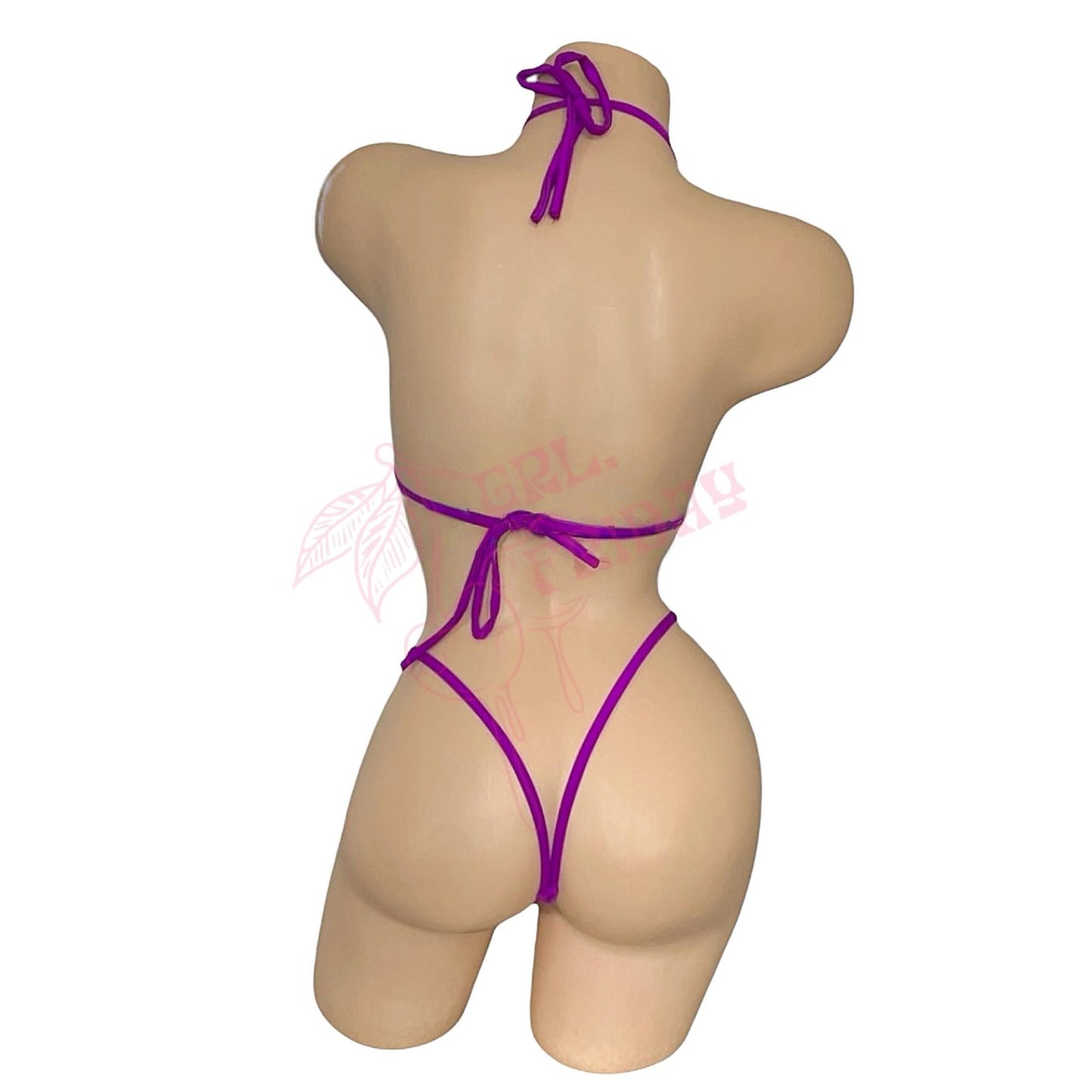 Purple G String Thong Mini Tri - Kini Set - GrlFriday Shop