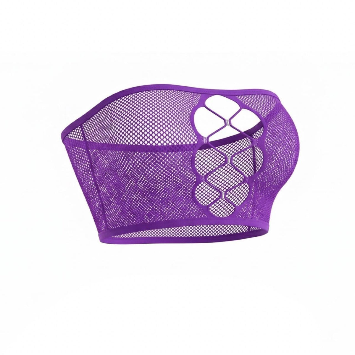 Purple Rhinestone Fishnet 3-Piece Set - GrlFriday Shop