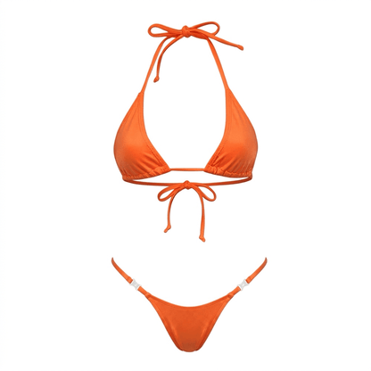 Quick Release G - String Bikini Set - Orange - GrlFriday Shop