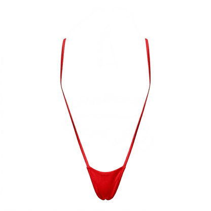 Red Tri - Kini Slingshot Thong Set - Microkini - GrlFriday Shop