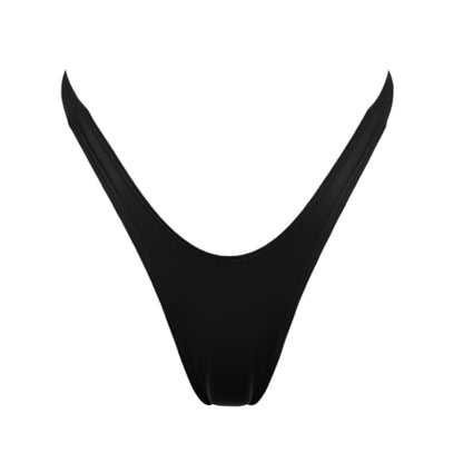 Retro High Thigh Cut Thong - Black - GrlFriday Shop