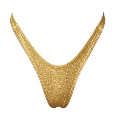 Retro High Thigh Cut Thong - Gold - GrlFriday Shop