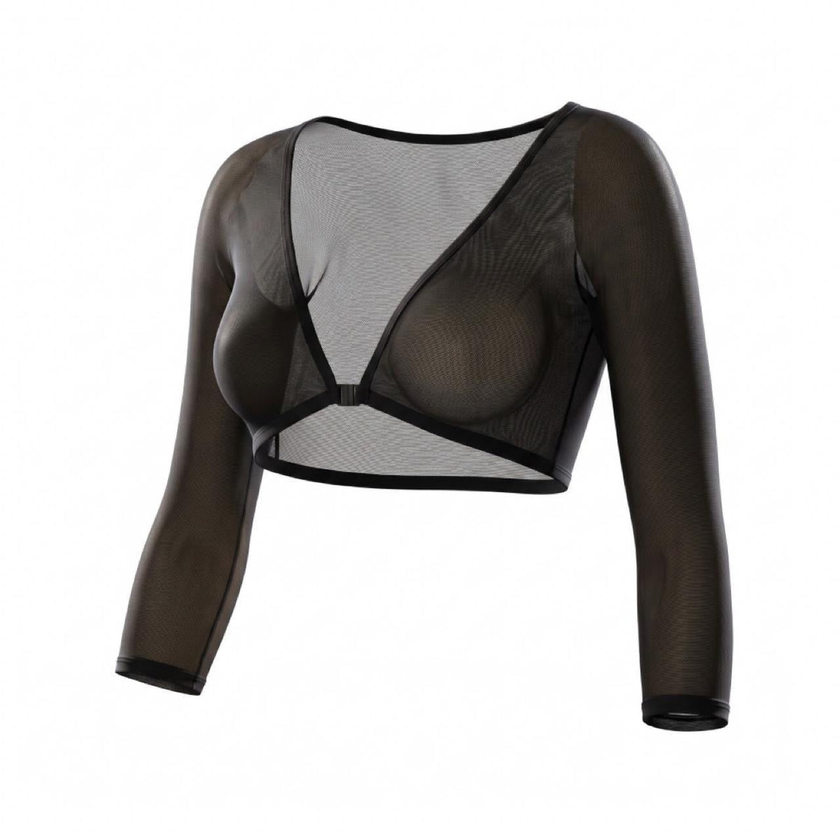 Reversible Black Sheer Mesh Bolero Shrug - GrlFriday Shop