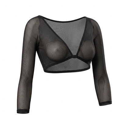 Reversible Black Sheer Mesh Bolero Shrug - GrlFriday Shop