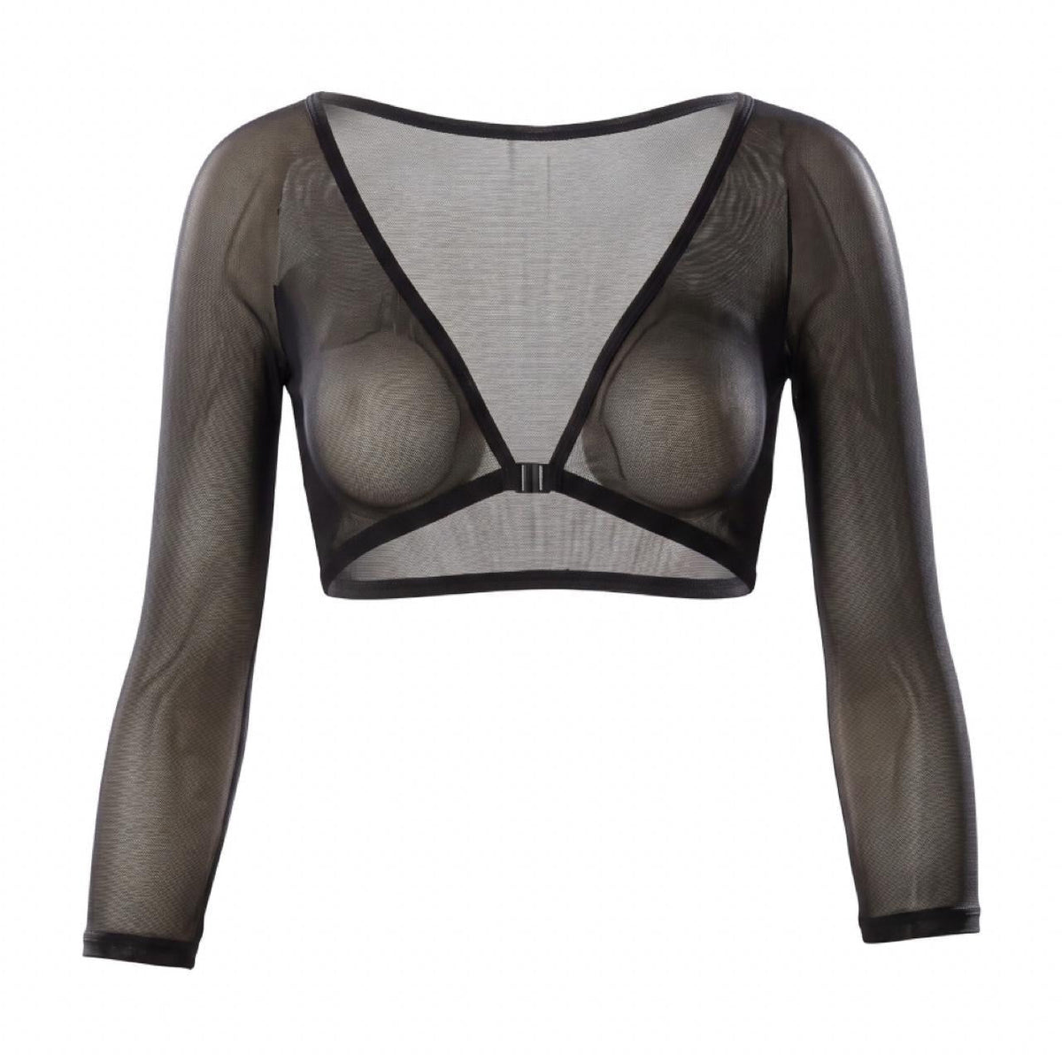 Reversible Black Sheer Mesh Bolero Shrug - GrlFriday Shop