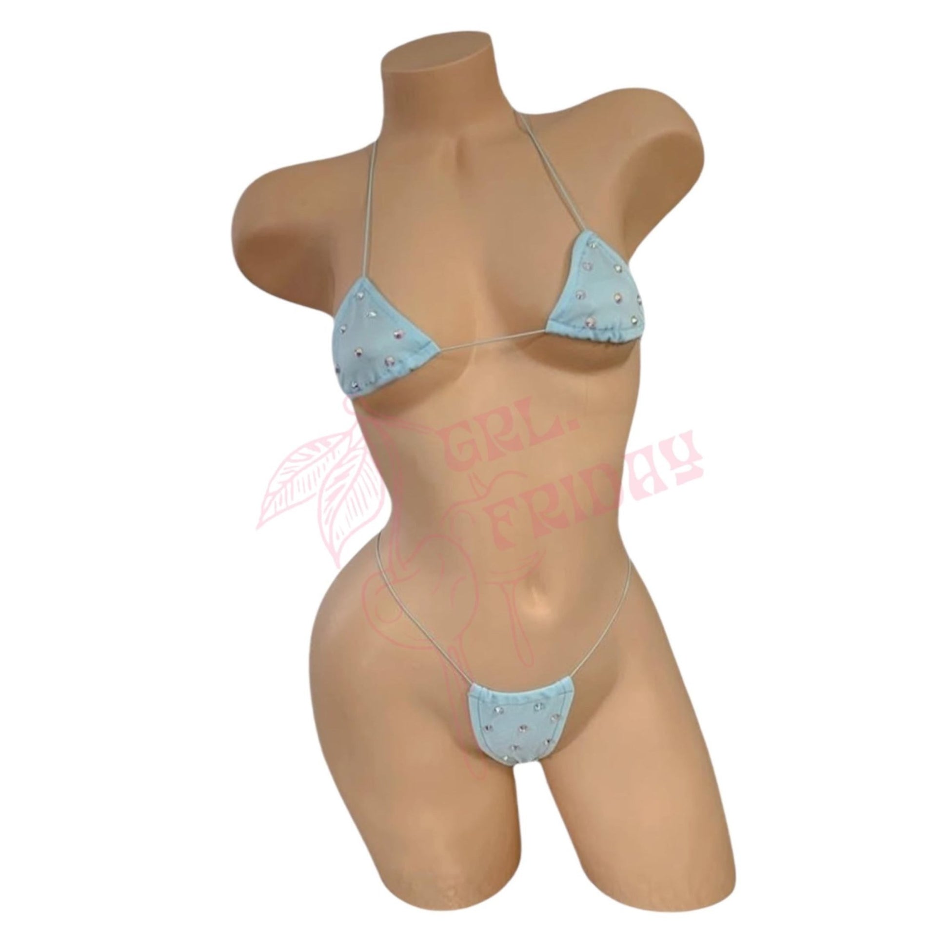 Rhinestoned Bling Microkini - 6 Colors - GrlFriday Shop
