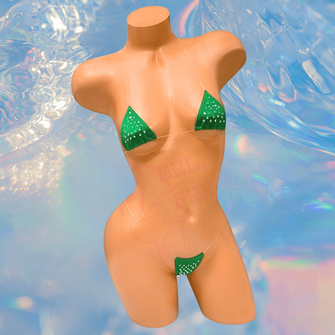Rhinestoned Bling Microkini Set - 11 Colors - GrlFriday Shop