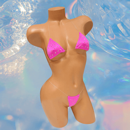 Rhinestoned Bling Microkini Set - 11 Colors - GrlFriday Shop