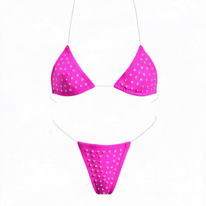 Rhinestoned Bling Microkini Set - 11 Colors - GrlFriday Shop