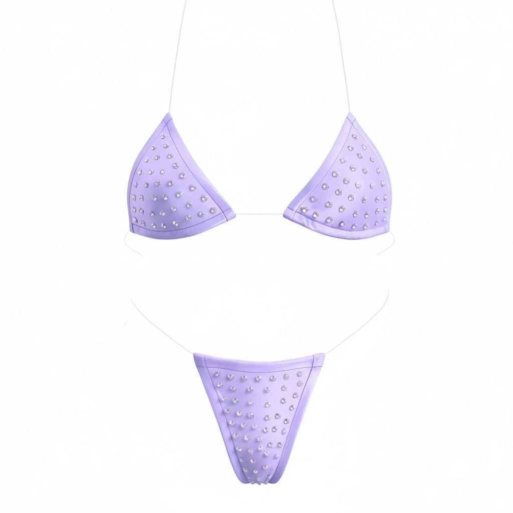 Rhinestoned Bling Microkini Set - 11 Colors - GrlFriday Shop