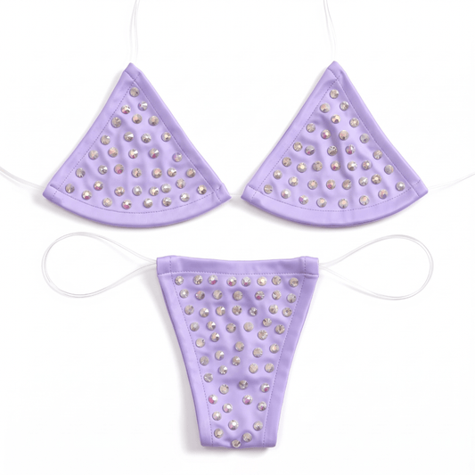 Rhinestoned Bling Microkini Set - 11 Colors - GrlFriday Shop