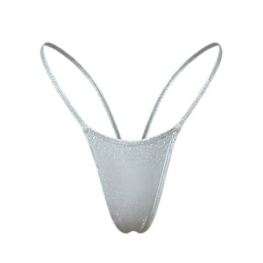 Silver Holo G String Thong Mini Tri - Kini Set - GrlFriday Shop