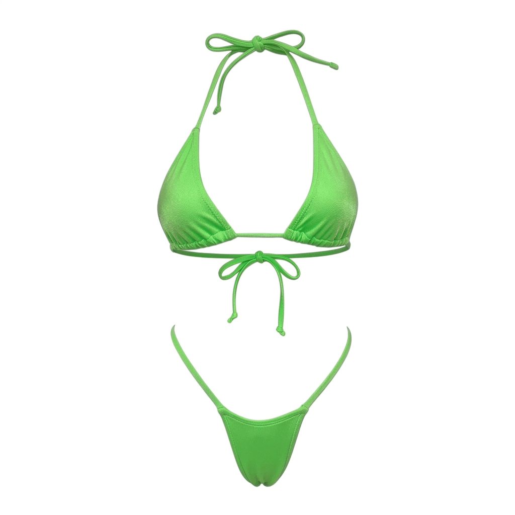 Slimer Green G String Thong Mini Tri - Kini Set - GrlFriday Shop