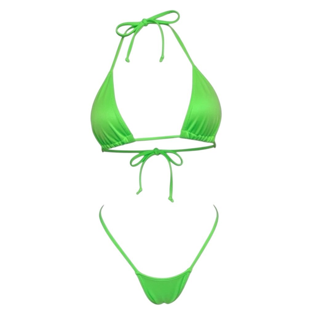 Slimer Green G String Thong Mini Tri - Kini Set - GrlFriday Shop