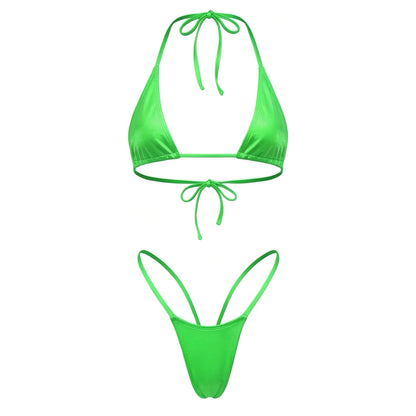 Slimer Green G String Thong Mini Tri - Kini Set - GrlFriday Shop