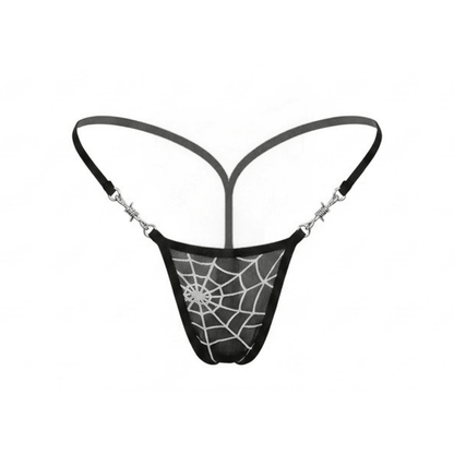 Spider Web Square Top Microkini with Barbed Wire Connectors - GrlFriday Shop