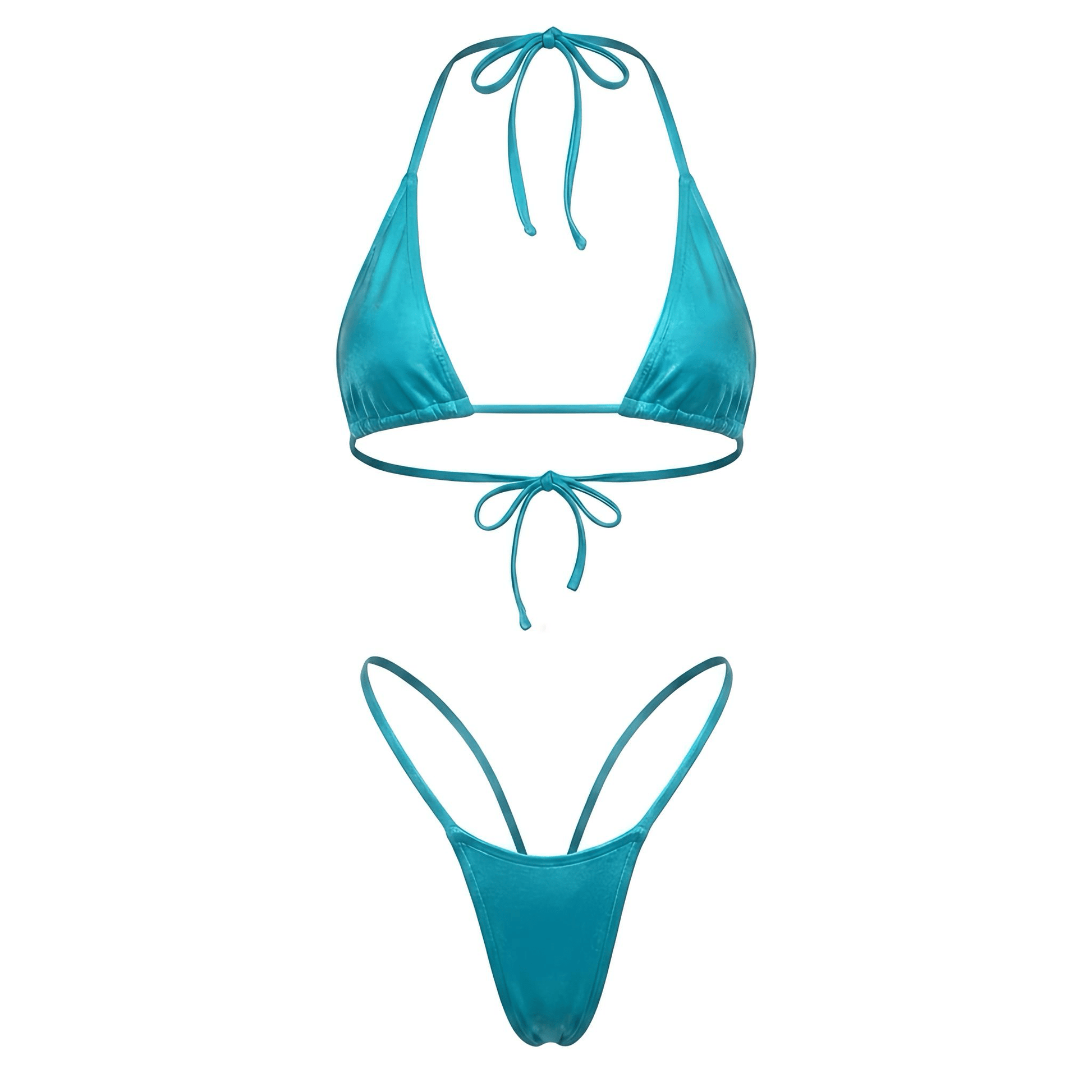 Teal G String Thong Mini Tri - Kini Set - GrlFriday Shop