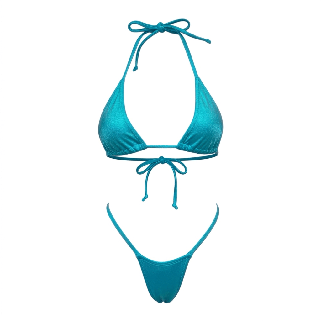 Teal G String Thong Mini Tri - Kini Set - GrlFriday Shop