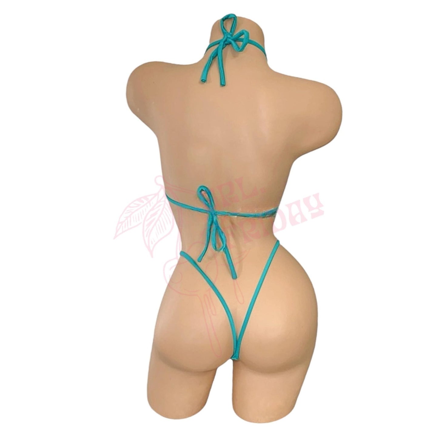 Teal G String Thong Mini Tri - Kini Set - GrlFriday Shop