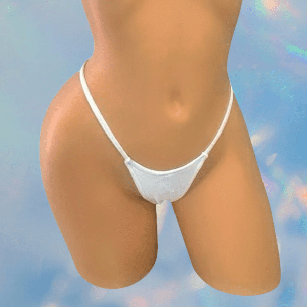 V - Back Thong - White - GrlFriday Shop