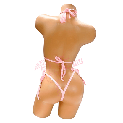 Velvet Bikini Set with Rhinestone Connectors - GrlFriday Shop