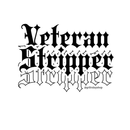 Veteran Stripper Cropped Baby Tee - GrlFriday Shop